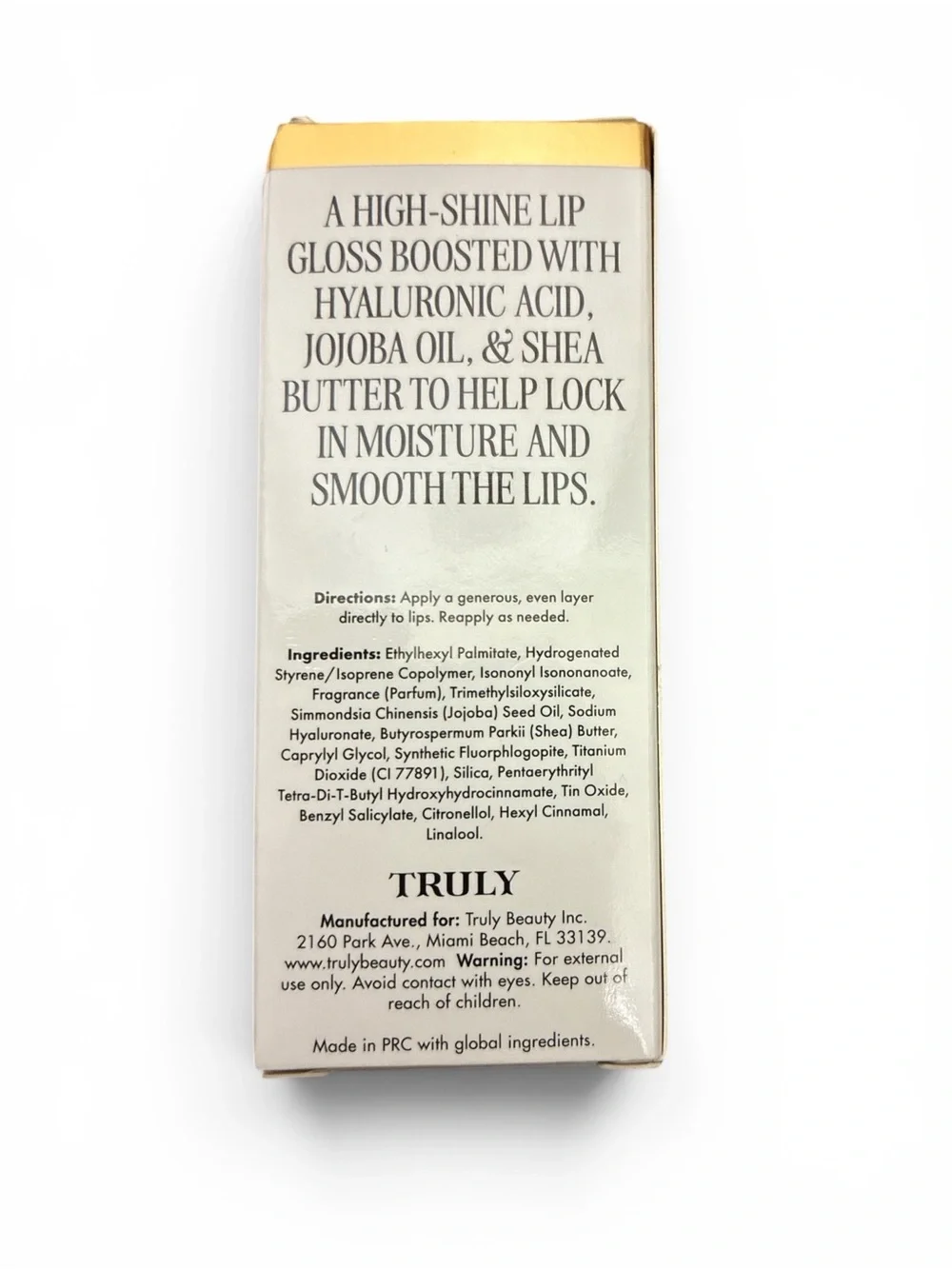 Truly Beauty Coco Cloud Hydrating Lip Gloss Clear Silver Shimmer 0.44 oz